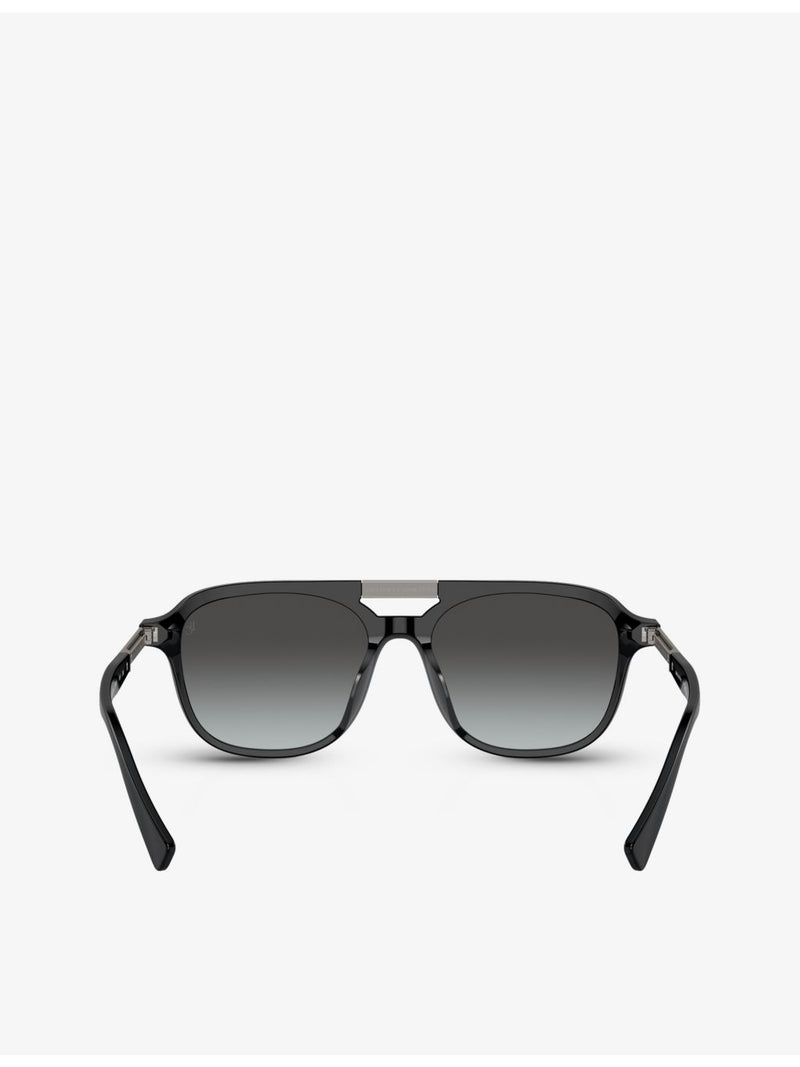 Brunello Cucinelli BC4001S square-frame acetate sunglasses, imported from the UK