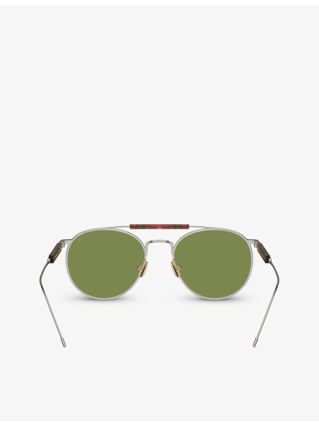 Brunello Cucinelli yellow gold-plated titanium round frame sunglasses, imported from the UK