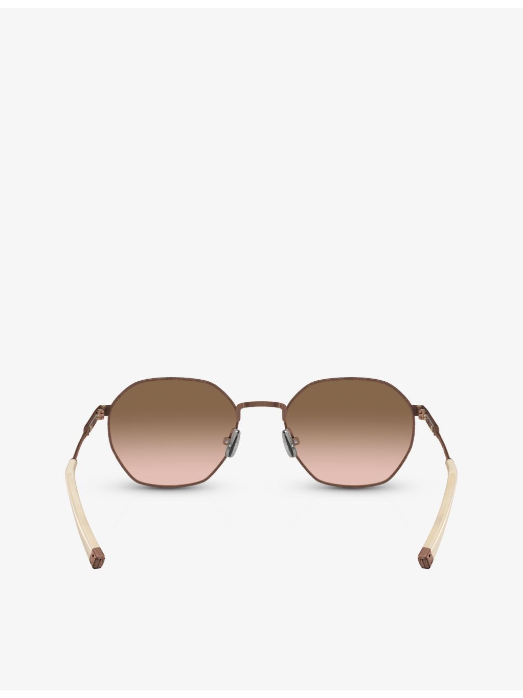 Brunello Cucinelli round-frame sunglasses in rose gold-plated titanium (British brand)