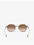 Brunello Cucinelli round-frame sunglasses in rose gold-plated titanium (British brand)
