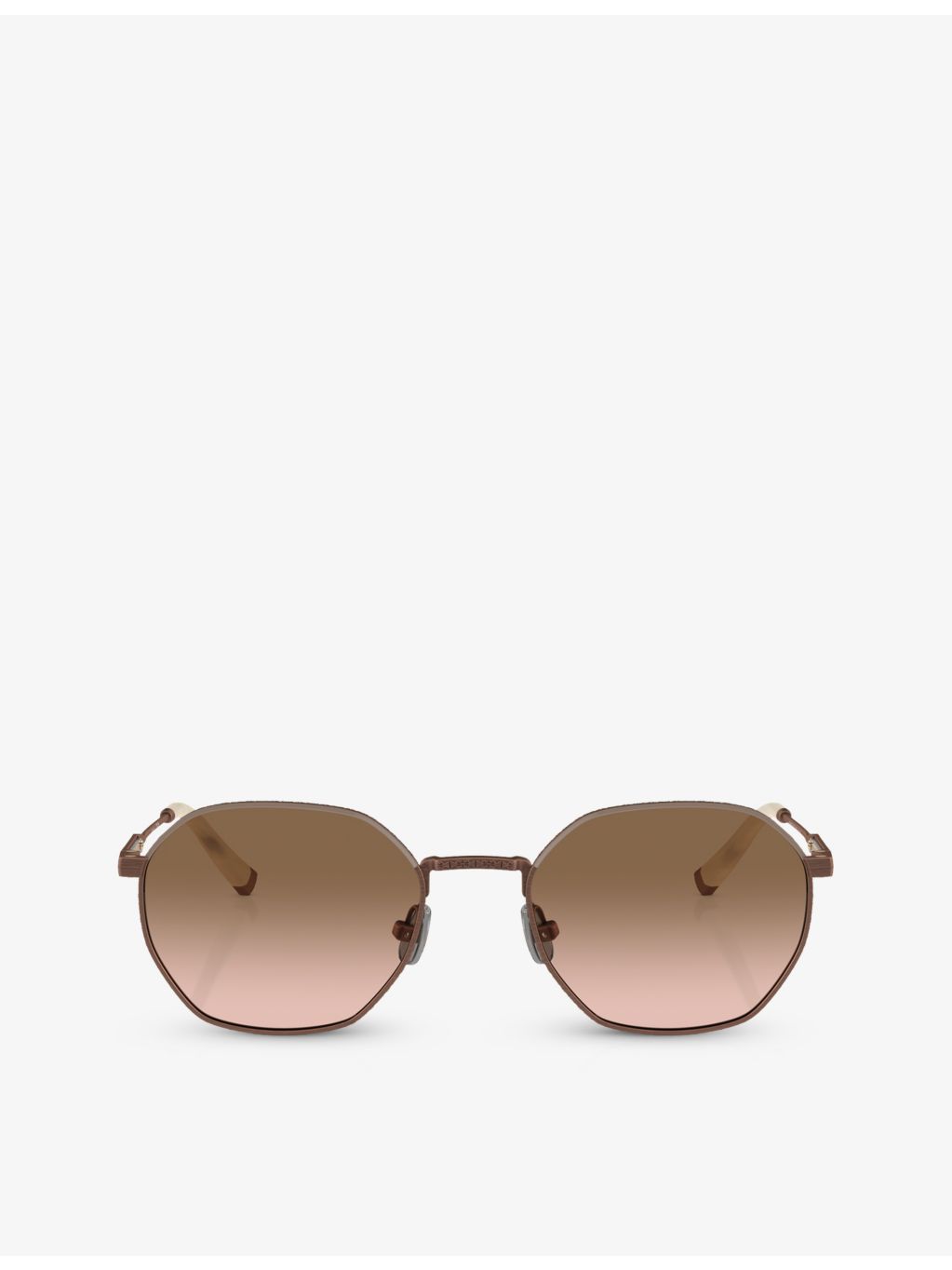 Brunello Cucinelli round-frame sunglasses in rose gold-plated titanium (British brand)