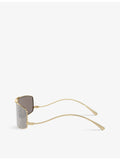 Ferrari FH1008 metal sunglasses with irregular frame, (British brand)