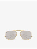 Ferrari FH1008 metal sunglasses with irregular frame, (British brand)