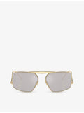 Ferrari FH1008 metal sunglasses with irregular frame, (British brand)