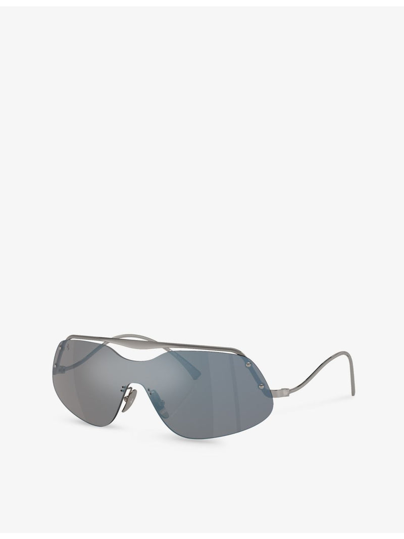 Ferrari FH1007 rectangle-frame metal sunglasses (British brand)