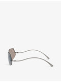 Ferrari FH1007 rectangle-frame metal sunglasses (British brand)