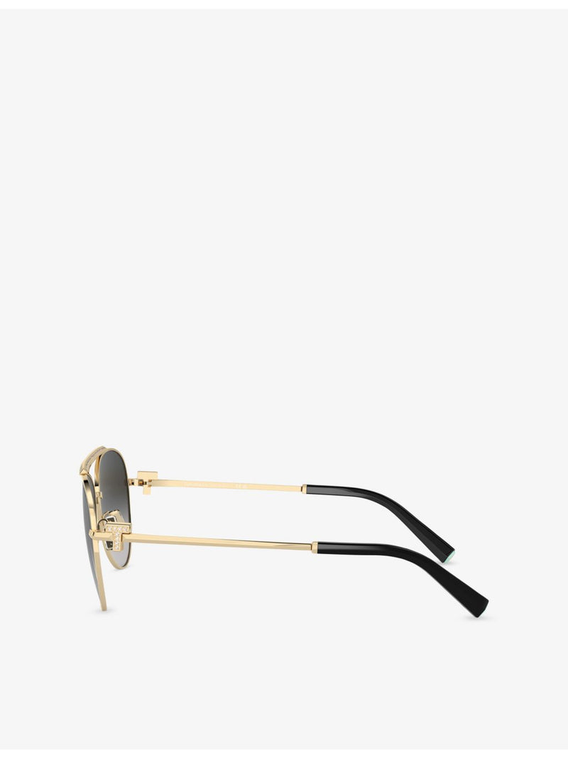 Tiffany & Co. pilot-frame steel sunglasses, imported from the UK