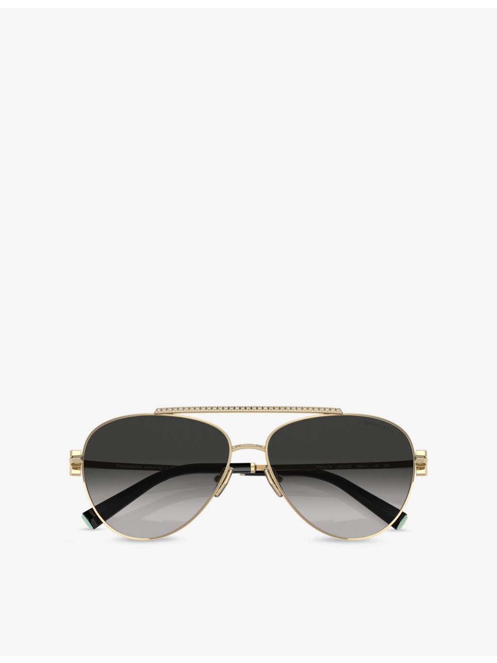 Tiffany & Co. pilot-frame steel sunglasses, imported from the UK