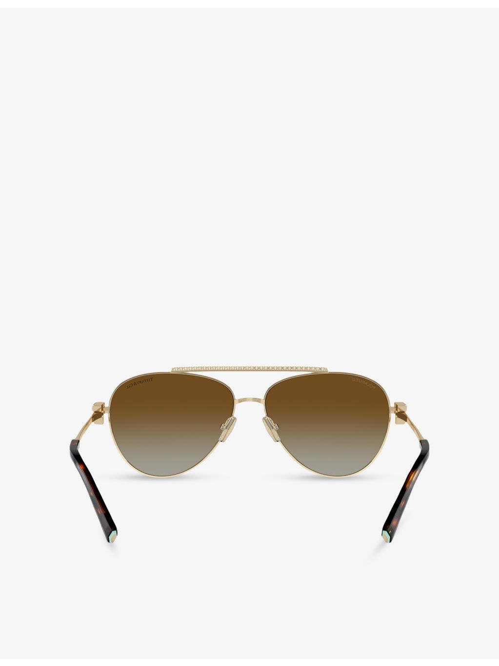 Tiffany & Co. pilot-frame steel sunglasses TF3101B, imported from the UK