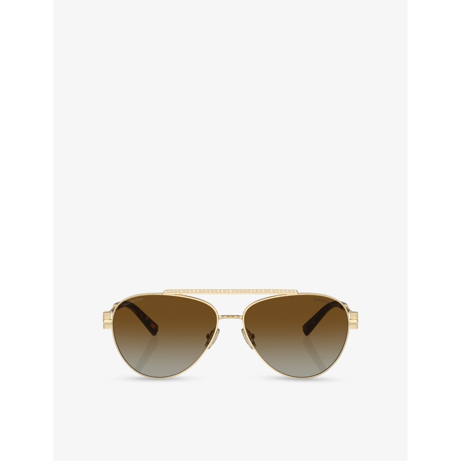 Tiffany & Co. pilot-frame steel sunglasses TF3101B, imported from the UK