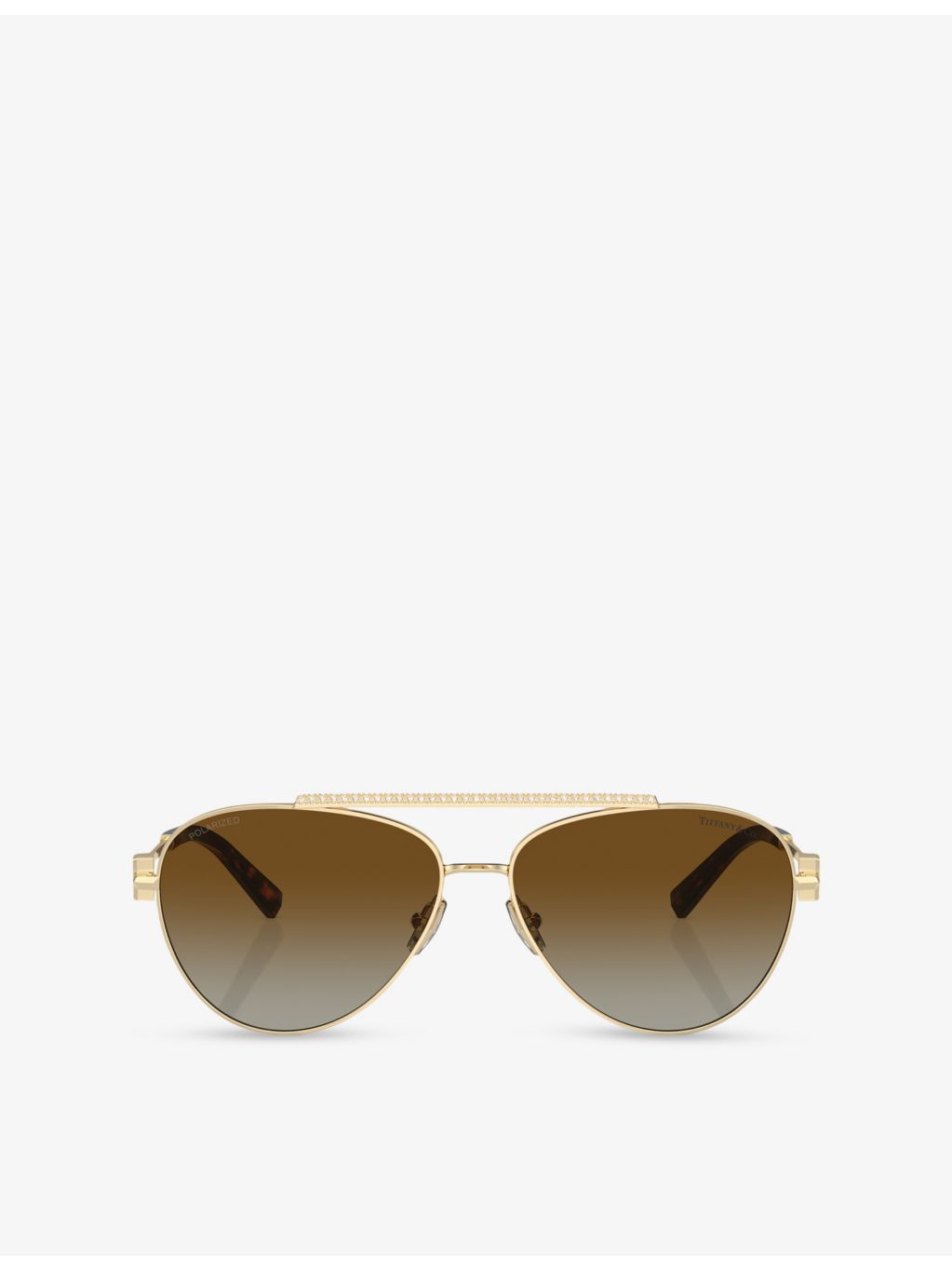 Tiffany & Co. pilot-frame steel sunglasses TF3101B, imported from the UK