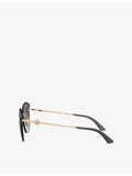 Jimmy Choo butterfly-frame metal sunglasses - British product