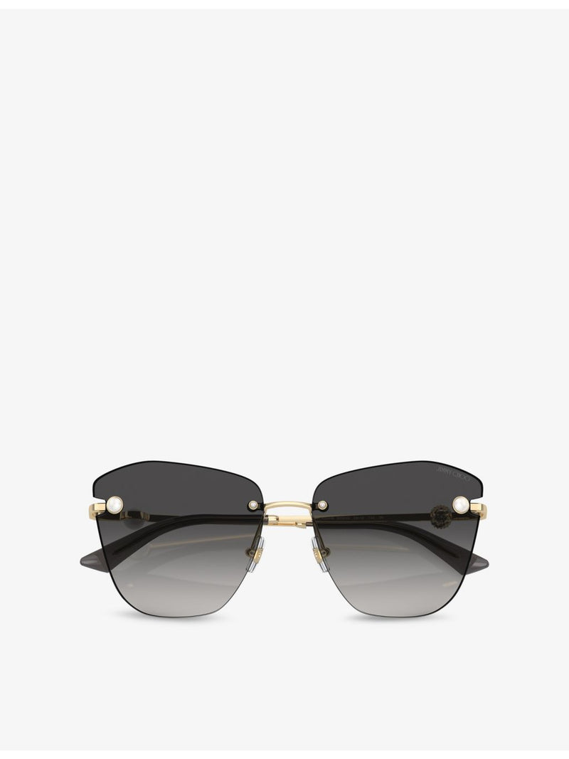 Jimmy Choo butterfly-frame metal sunglasses - British product