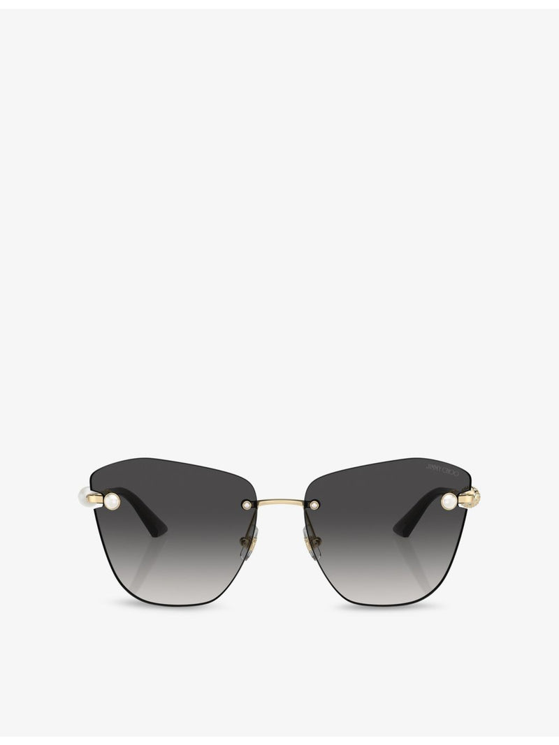 Jimmy Choo butterfly-frame metal sunglasses - British product