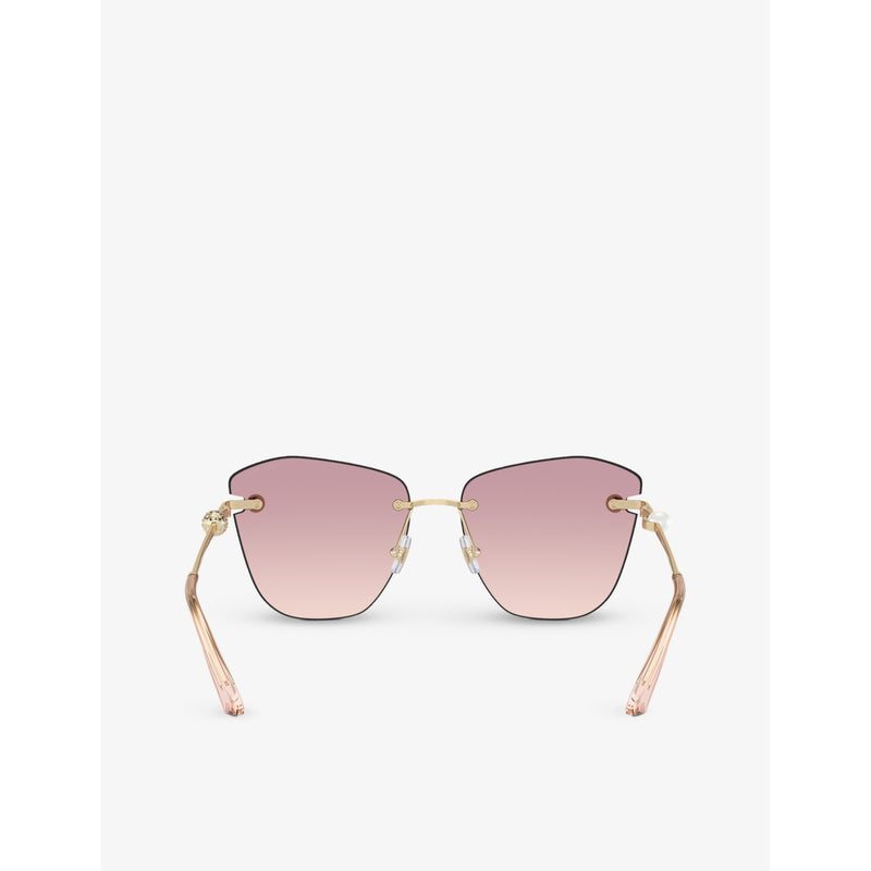 Jimmy Choo square-frame metal sunglasses JC4004HB (British brand)