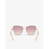 Jimmy Choo square-frame metal sunglasses JC4004HB (British brand)