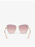 Jimmy Choo square-frame metal sunglasses JC4004HB (British brand)