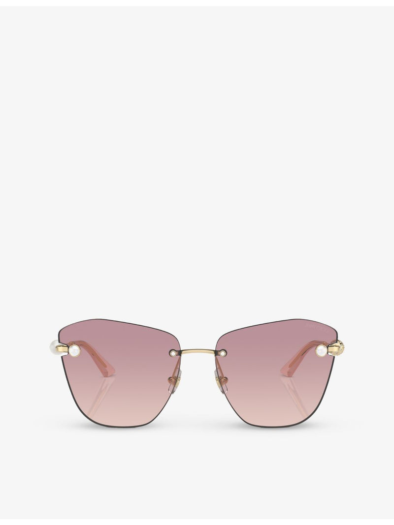 Jimmy Choo square-frame metal sunglasses JC4004HB (British brand)