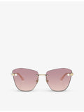 Jimmy Choo square-frame metal sunglasses JC4004HB (British brand)