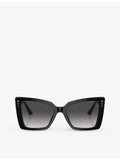 Jimmy Choo JC5001B square acetate sunglasses with stud details, UK version