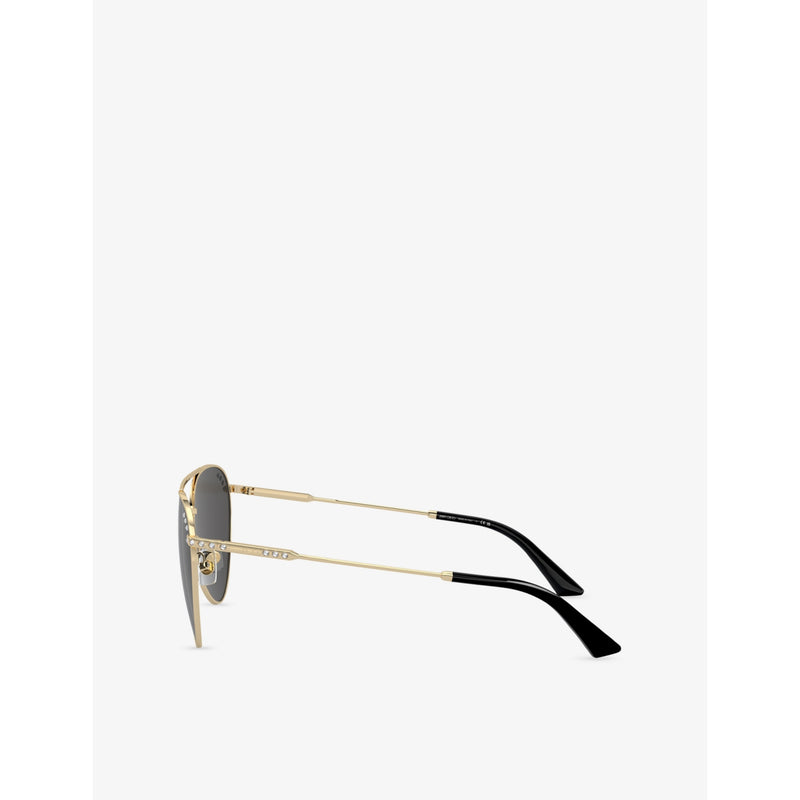 Jimmy Choo pilot-frame steel sunglasses, UK version