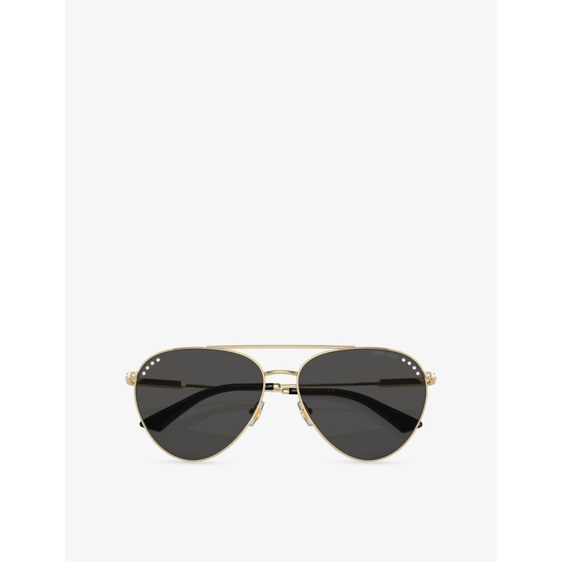Jimmy Choo pilot-frame steel sunglasses, UK version
