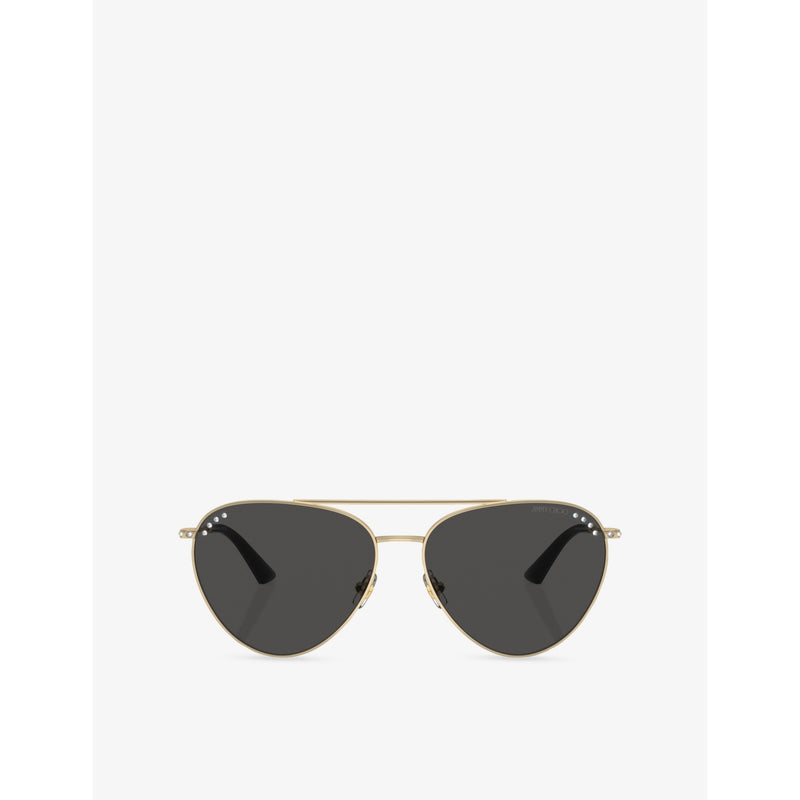 Jimmy Choo pilot-frame steel sunglasses, UK version
