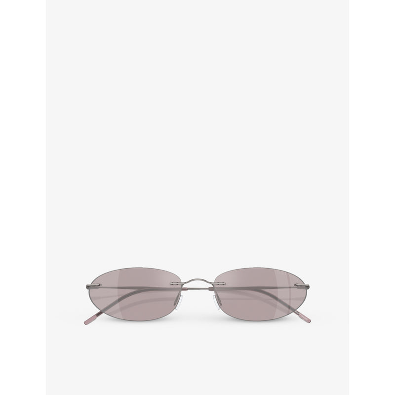 Giorgio Armani oval-frame metal sunglasses AR1508M, UK version
