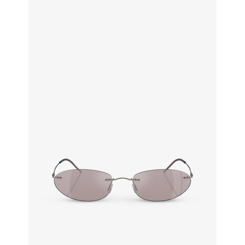 Giorgio Armani oval-frame metal sunglasses AR1508M, UK version