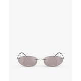 Giorgio Armani oval-frame metal sunglasses AR1508M, UK version