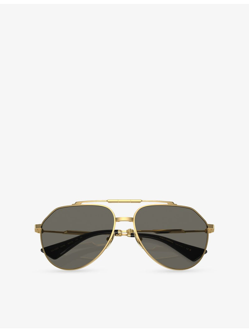 Dolce & Gabbana aviator metal sunglasses DG2302, imported from the UK