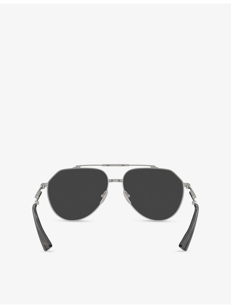 Dolce & Gabbana aviator metal sunglasses DG2302, imported from the UK