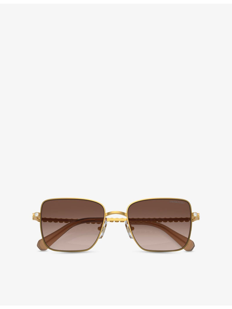 Swarovski square-frame metal sunglasses SK7015, UK version