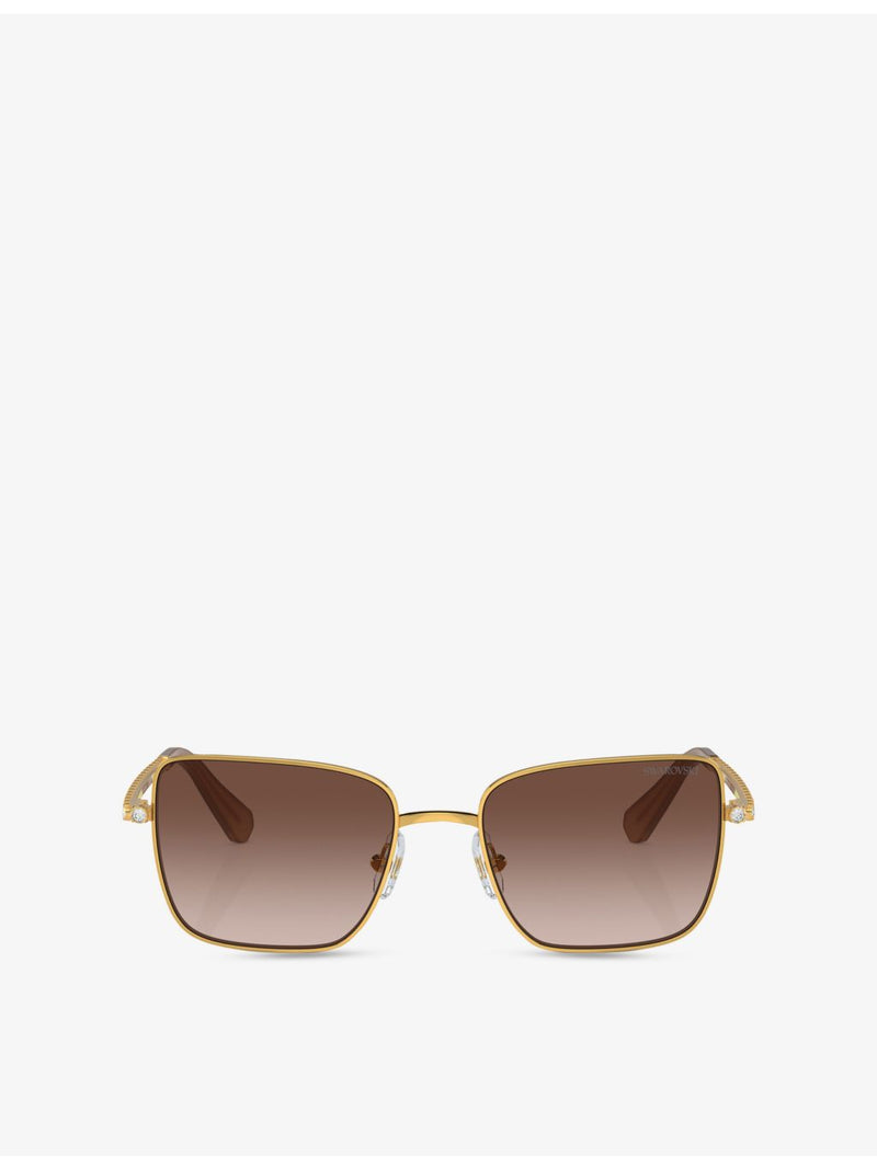 Swarovski square-frame metal sunglasses SK7015, UK version