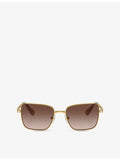 Swarovski square-frame metal sunglasses SK7015, UK version