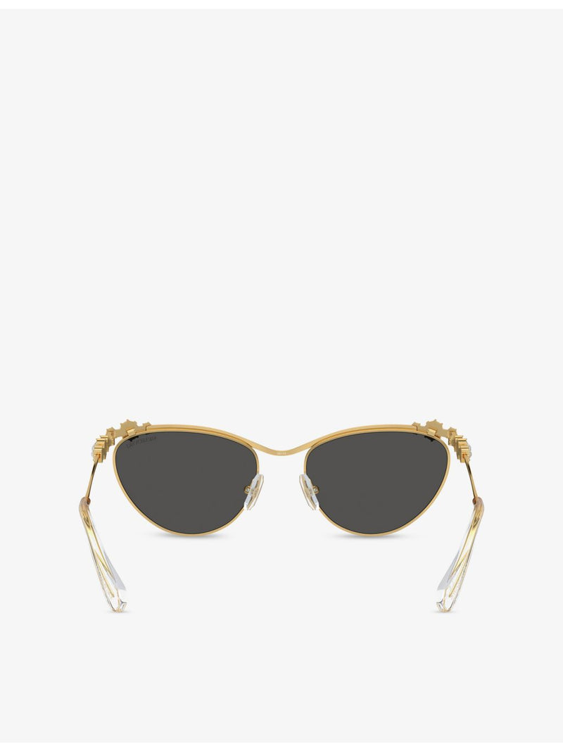 Swarovski sunglasses SK7017 oval-frame metal, UK version