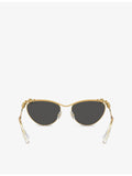 Swarovski sunglasses SK7017 oval-frame metal, UK version
