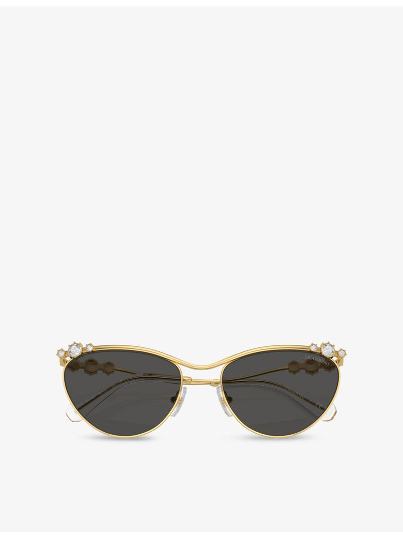 Swarovski sunglasses SK7017 oval-frame metal, UK version