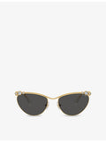 Swarovski sunglasses SK7017 oval-frame metal, UK version