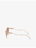 Swarovski oval frame metal sunglasses SK7017, UK version
