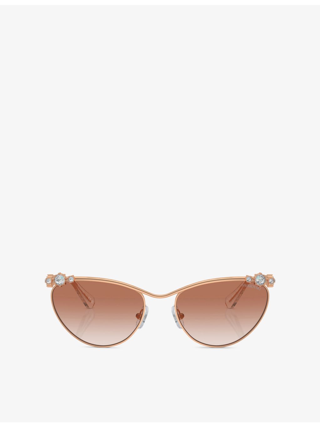 Swarovski oval frame metal sunglasses SK7017, UK version