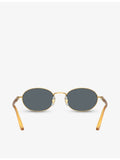 Persol PO1018S round-frame metal sunglasses (British brand)