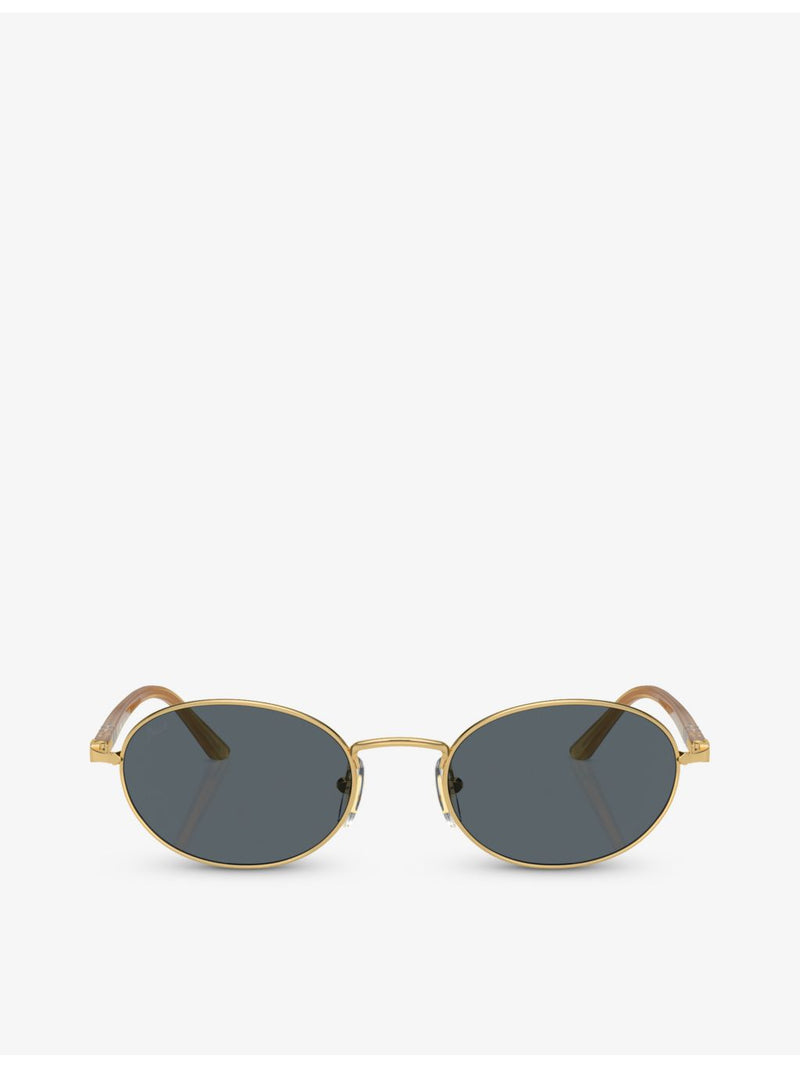 Persol PO1018S round-frame metal sunglasses (British brand)