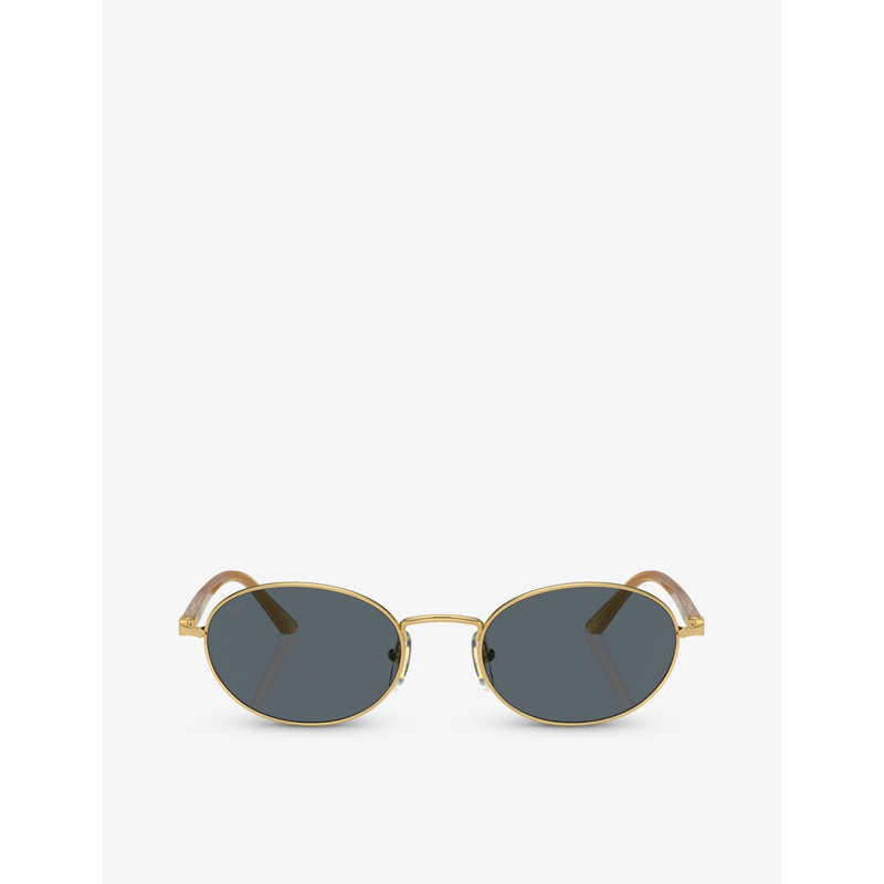 Persol PO1018S round-frame metal sunglasses (British brand)