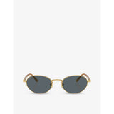 Persol PO1018S round-frame metal sunglasses (British brand)
