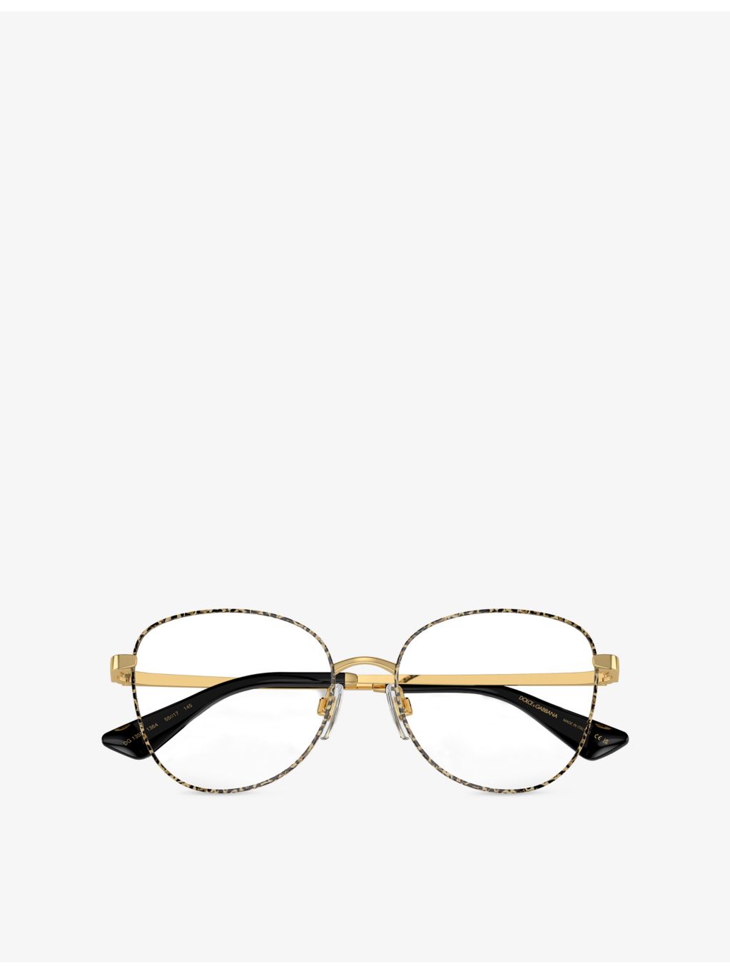 Dolce & Gabbana DG1355 round metal optical glasses, UK version