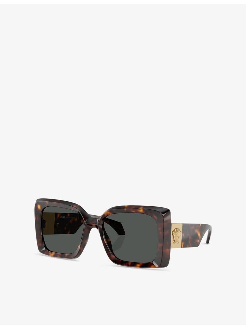 Versace butterfly-frame acetate sunglasses with gold-tone hardware - British product
