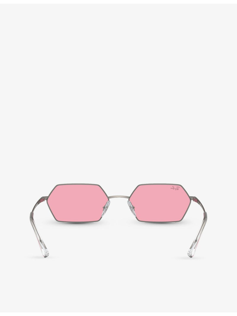 Ray-Ban Yevi metal sunglasses irregular frame, imported from the UK