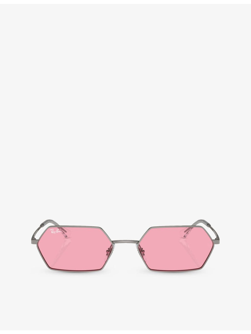 Ray-Ban Yevi metal sunglasses irregular frame, imported from the UK