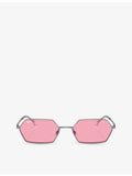 Ray-Ban Yevi metal sunglasses irregular frame, imported from the UK